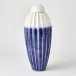 Fluted Jar W/Lid Cobalt Large