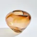 Undulating Vase Dark Amber Large