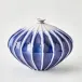 Furrow Vase Cobalt Wide
