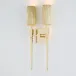 Fluted Double Sconce Brass