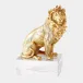 Lion Brass/Crystal Sculpture