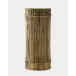 Bamboo Faux Brass Candle Holders 9"H x 4"W x 4"D