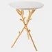 Coral Gold Tripod Side Table