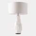 Vasher White Chiseled Ceramic Lamp