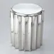 Fluted Column Table Nickel