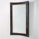 Curved Floor Mirror Black Hair on Hide
