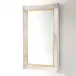Curved Floor Mirror White Hair on Hide