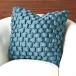 Square Ruche Pillow - Dusty Blue