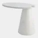 Sutter White Marble Cone Cantilever Table