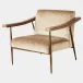 L. Brooks Bronze Fabric/Leather Chair