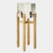Ice Block Antique Gold Table Single