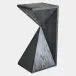 Asymmetrical Angle Blackened Side Table