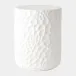 Brorie White Chiseled Garden Stool