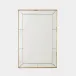 Claus Brushed Brass Stud Rectangular Mirror