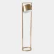 Key Light Antique Brass Metal Floor Lamp