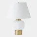 Global White/Brass Table Lamp