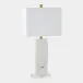Stalwart White Marble/Crystal Table Lamp