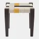 Fiori Black/Gray/White/Yellow Jute Stool