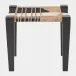Fiori Black/White/Natural Jute Stool