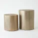 Arwen Antique Brass Texture Drum Table