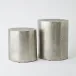 Arwen Antique Nickel Texture Drum Table
