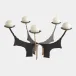 Brutalist Bronze Candleholder Holds 5 Candles