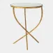 Triangulum Antique Gold Hammered Tripod Table