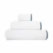 Portobello White/Cobalt Bath Towels