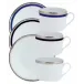 Symphonie Blue/Gold Cappuccino Cup & Saucer 16.9 Cm 30 Cl