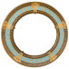 Salon Murat Sky Blue/Gold Oblong Cake Platter 39 Cm (Special Order)