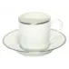 Orsay White/Platinum Coffee Cup & Saucer 12.8 Cm 7.5 Cl