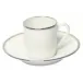 Orsay White/Platinum Espresso Cup & Saucer 12 Cm 5.5 Cl