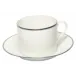 Orsay White/Platinum Cappuccino Cup & Saucer 16.9 Cm 30 Cl