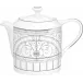 Belle Epoque Grey/Platinum Teapot 50 Cl (Special Order)