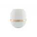 Canevas Medium Candle Holder Golden Band White/ 8.3 Cm