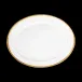 Symphonie White/Gold Oval Dish