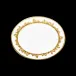 Feuille D'Or White/Gold Oval Dish (Special Order)