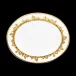 Feuille D'Or White/Gold Oval Dish Large (Special Order)