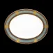 Salon Murat Sky Blue/Gold Oval Dish Large (Special Order)