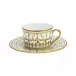 Tiara White/Gold Set Of 4 Teacups And Saucers (Special Order)