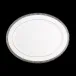 Plumes White/Platinum Oval Dish Large