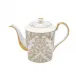 Damasse White/Gold Teapot