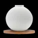 Infini Sphere Vase Wooden Base White/ 27.5 Cm