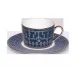 Tiara Prussian Blue/Platinum Teacup And Saucer 16 Cm 14 Cl (Special Order)