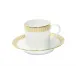 Plumes White/Gold Coffee Cup & Saucer 12.8 Cm 7.5 Cl