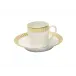 Plumes White/Platinum Espresso Cup & Saucer 12 Cm 5.5 Cl