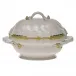 Princess Victoria Green Tureen With Branch 2 Qt 9.5 in H