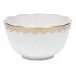 Fish Scale Gold Round Bowl 3.5 Pt 7.5 in D