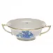 Chinese Bouquet Blue Cream Soup Cup 8 Oz