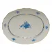 Chinese Bouquet Blue Platter 17 in L X 12.5 in W